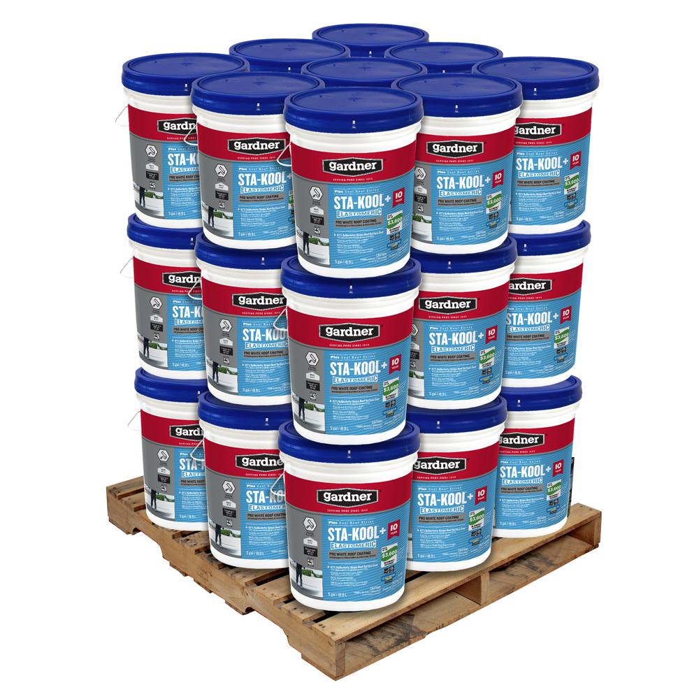 5 gal. Sta-Kool+ Pro White Roof Coating (27-Pallet)