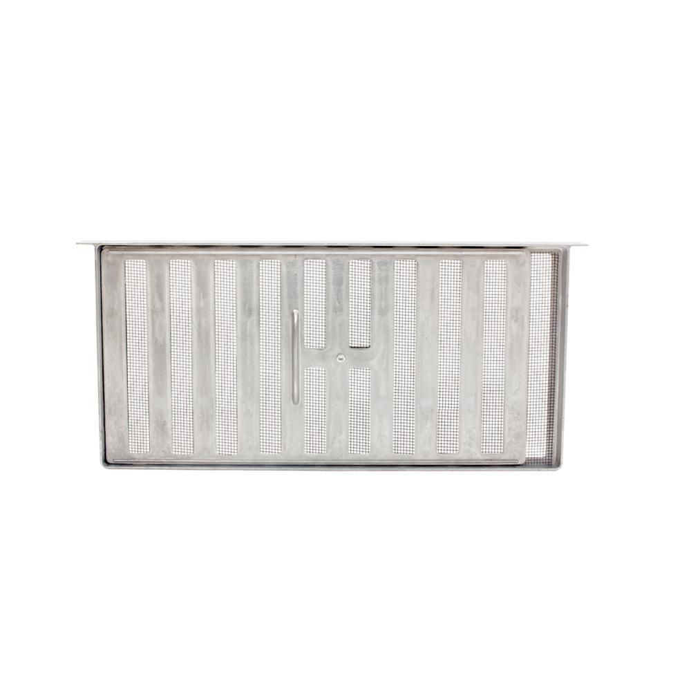 16 in. x 8 in. Aluminum Metal Slider Manual Foundation Vent with Lintel in Mill (Carton of 12)