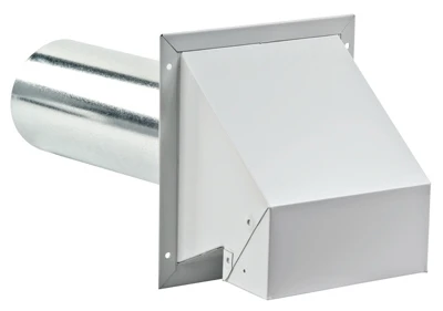 Heavy Duty Galvanized Steel Dryer Vent Hood, 4 Inch Diameter, Painted Finish