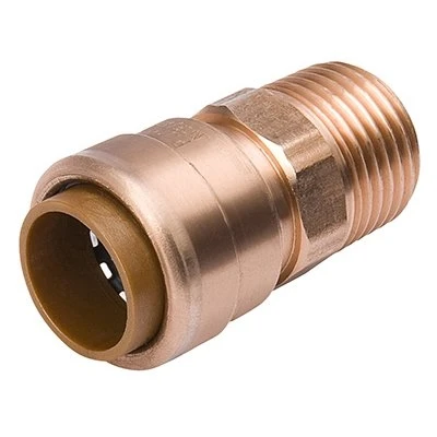 Adapter Pipe Fitting, Three-quarter Inch Copper By Three-quarter Inch Male Thread