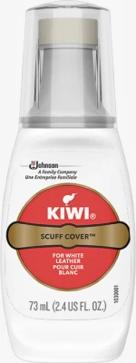Scuff Cover Liquid Shoe Polish In White, 2.5 Ounce Bottle