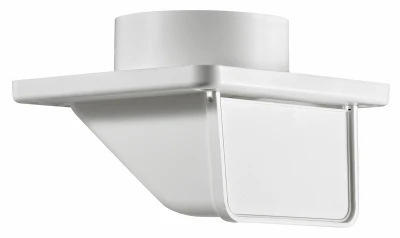 4 Inch White Plastic Soffit Exhaust Vent For Dryer And Bath Fan Applications