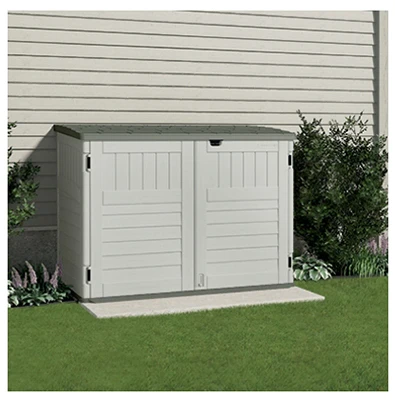 Storage & Garbage Can Shed, Double-wall Resin, 70-cu. Ft.