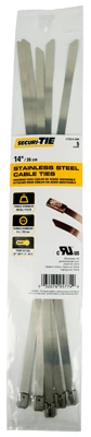 Wide Cable Tie, Stainless Steel, 14-in., 5-pk.
