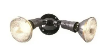 150 Watt Bronze Plastic Outdoor Twin Flood Light Fixture