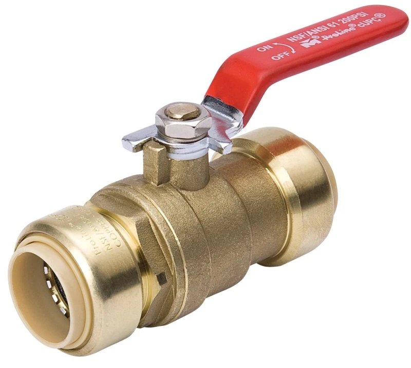 1-inch Low Lead Push On Ball Valve For Plumbing Applications