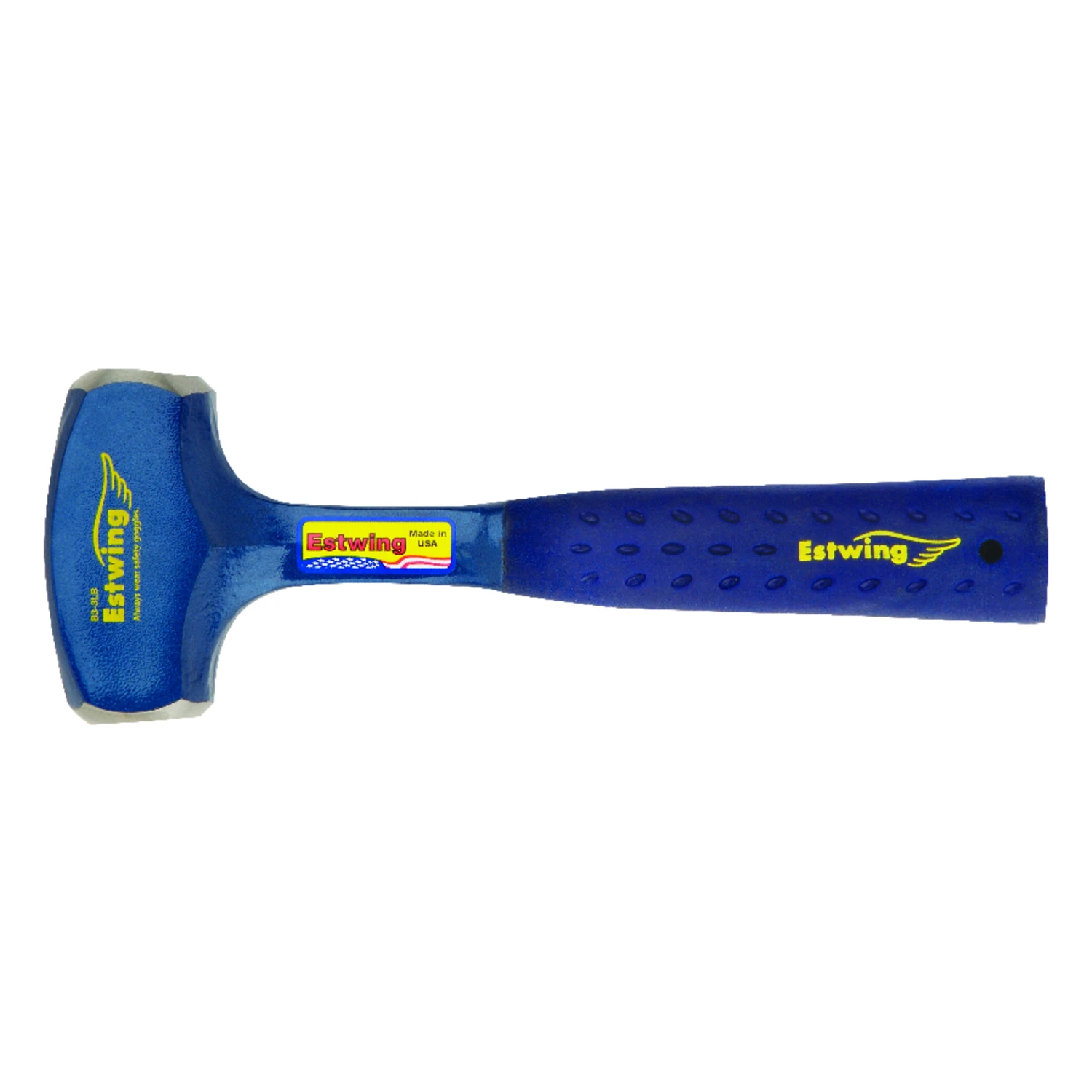 3 Pound Drilling Hammer With Durable Steel Head And Fiberglass Handle