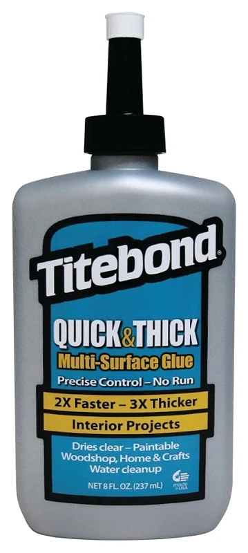 Quick And Thick Adhesive Glue, 8 Ounce Bottle