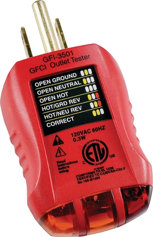 Ground Fault Indicator Outlet Tester