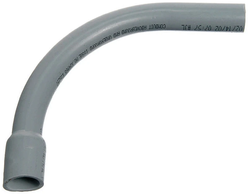 1-inch Pvc Bell End Elbow, 90 Degree Standard Radius, Electrical Conduit Fitting