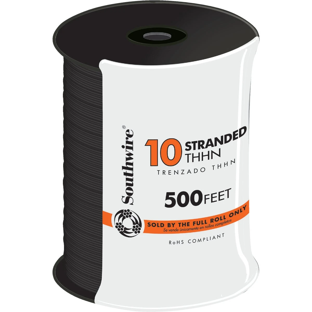 10 Awg Stranded Black Thhn Electrical Wire - Ul Listed, Sold By The Foot