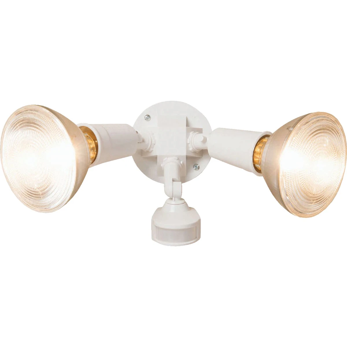 300-watt White Motion-activated Outdoor Security Floodlight With Adjustable Head