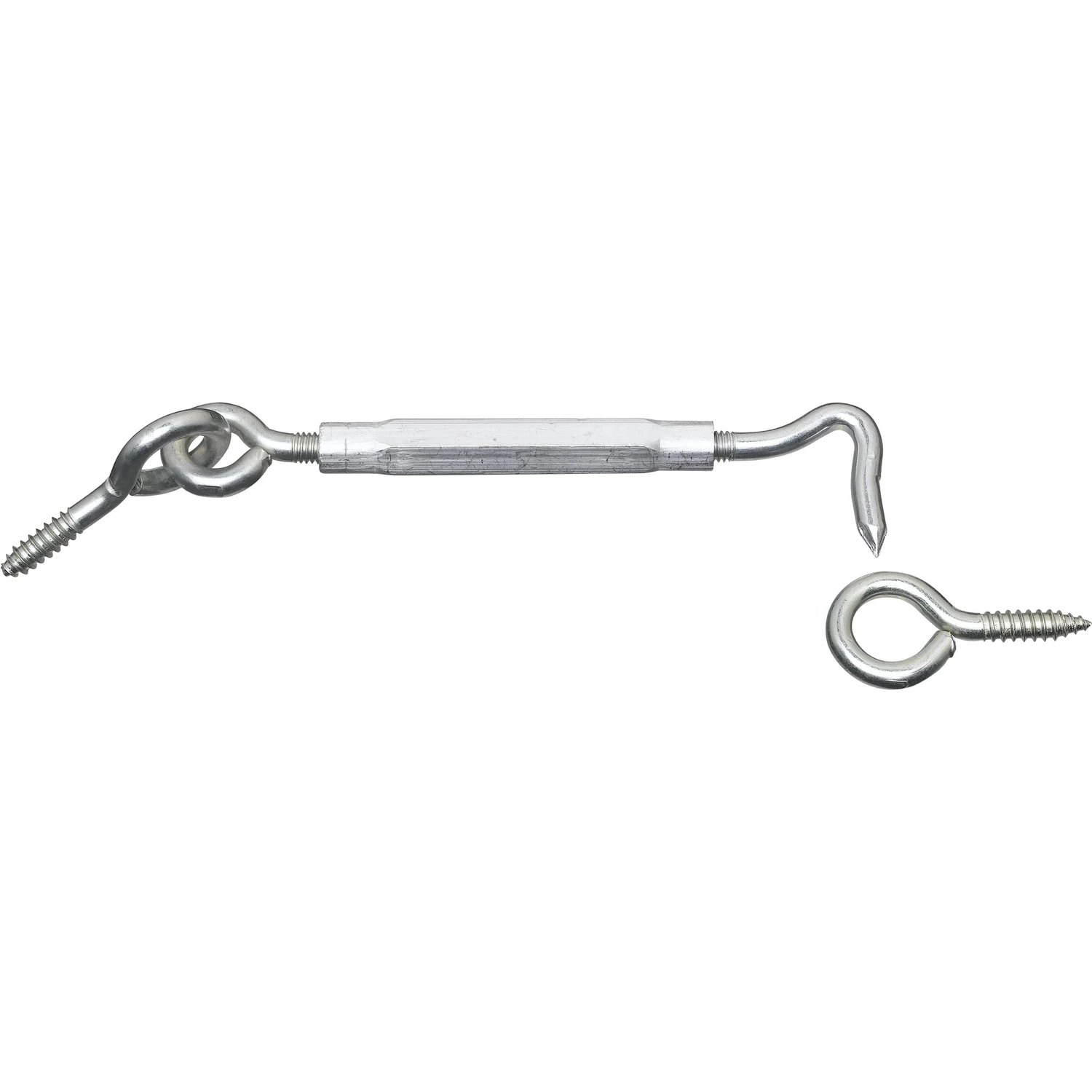 Zinc Plated Turnbuckle Gate Hook, 3/8 Inch Diameter By 11 Inch Length