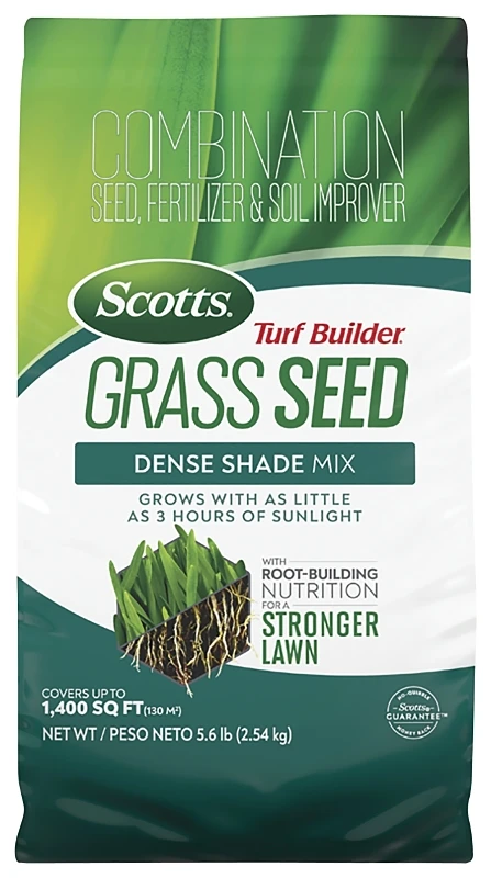Turf Builder Grass Seed Dense Shade Mix, 5.6 Lbs., Covers 465 Sq. Ft.