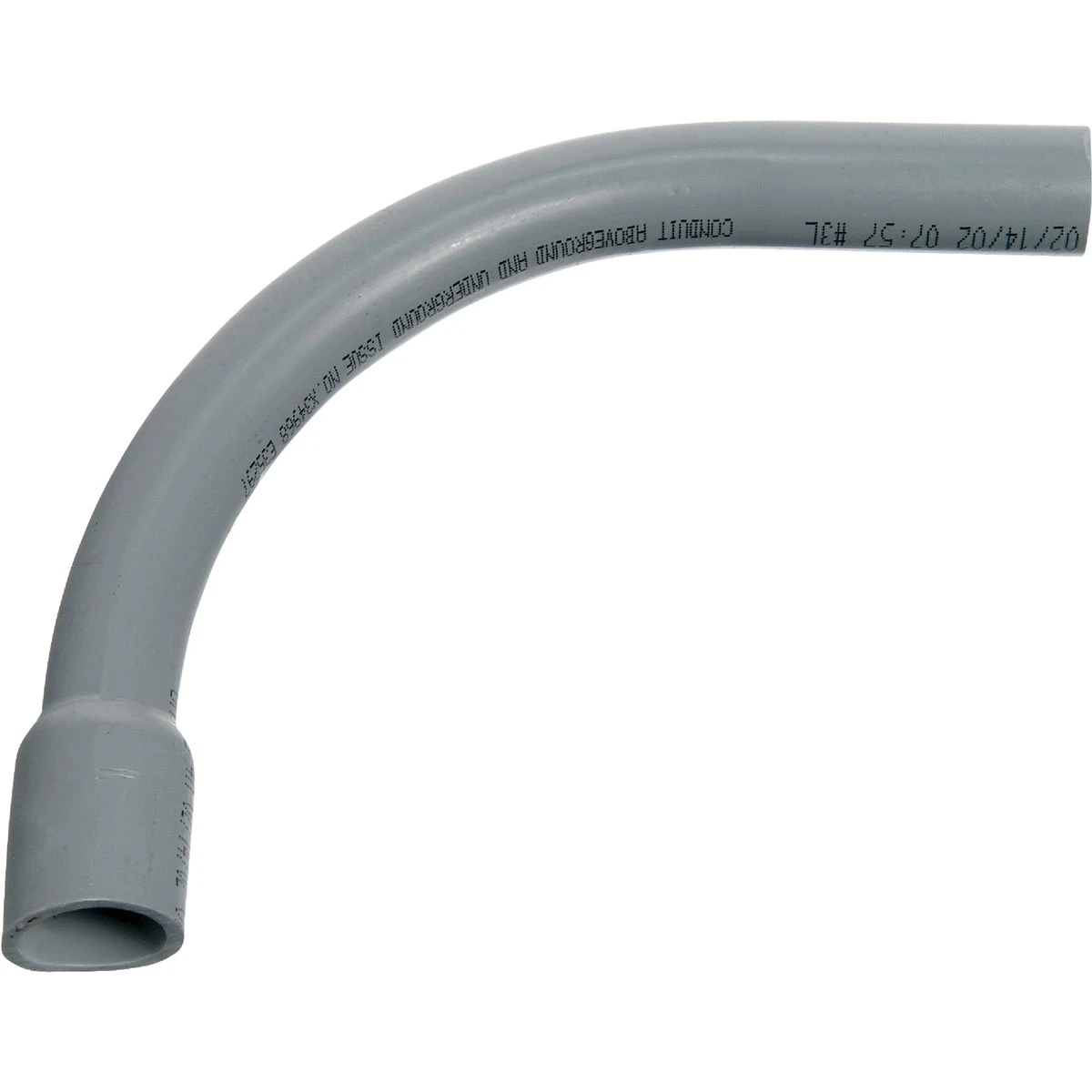 3/4-inch Pvc Bell End Elbow, 90 Degree Standard Radius For Electrical Conduit