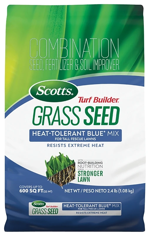 Turf Builder Heat-tolerant Blue Mix Tall Fescue Grass Seed 2.4 Pounds Covers 200 Square Feet