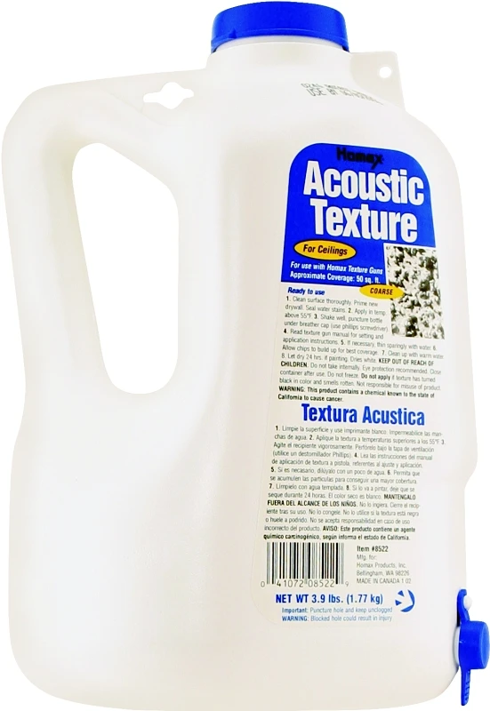Acoustic Ceiling Texture 2.2 Liter Container For Interior Ceiling Repairs And Finishing