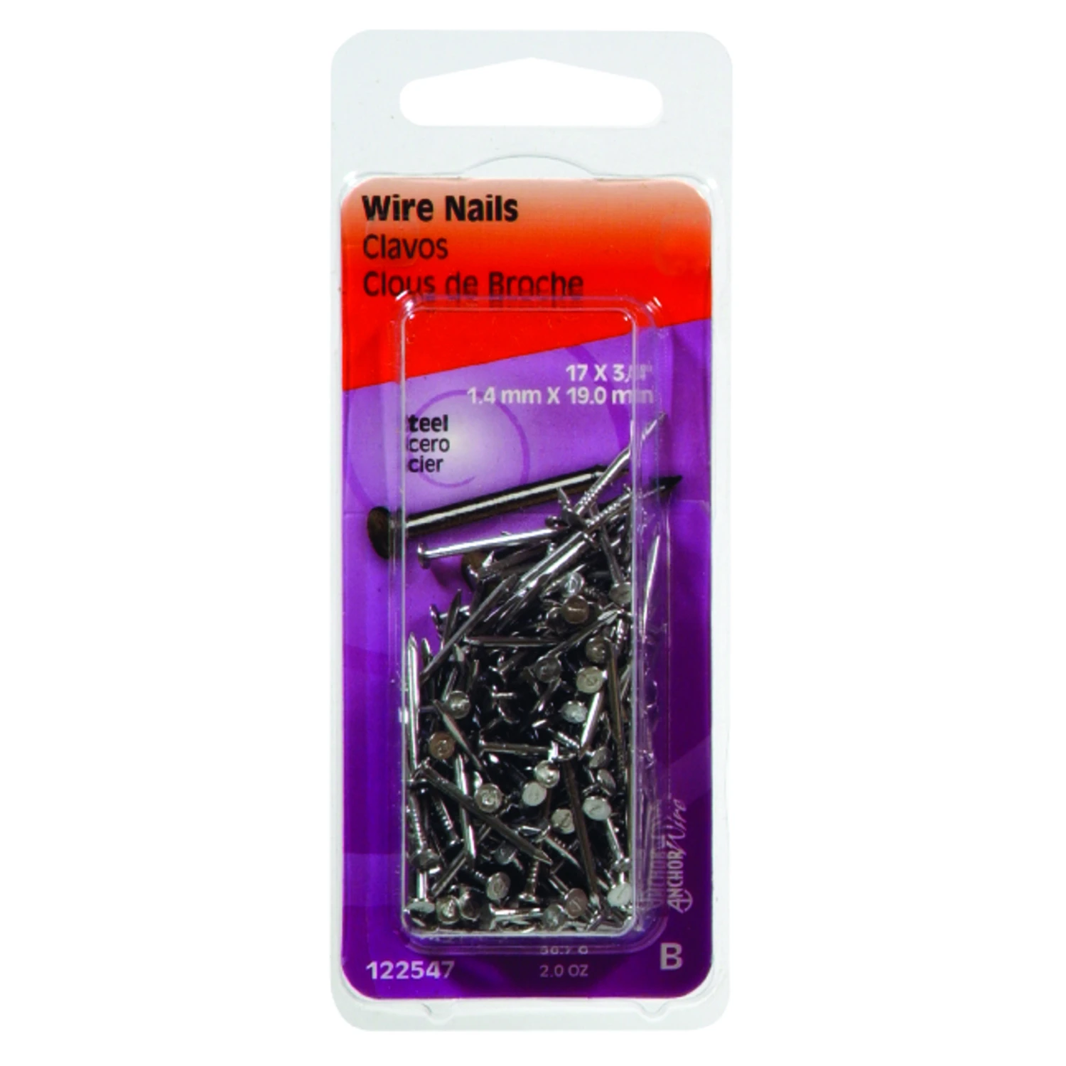 Bright Wire Nails 0.75 Inch By 17 Gauge 2 Ounce Pack