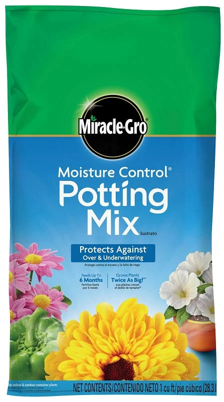 Moisture Control Potting Mix, 1 Cubic Foot Bag For Improved Water Retention And Aeration