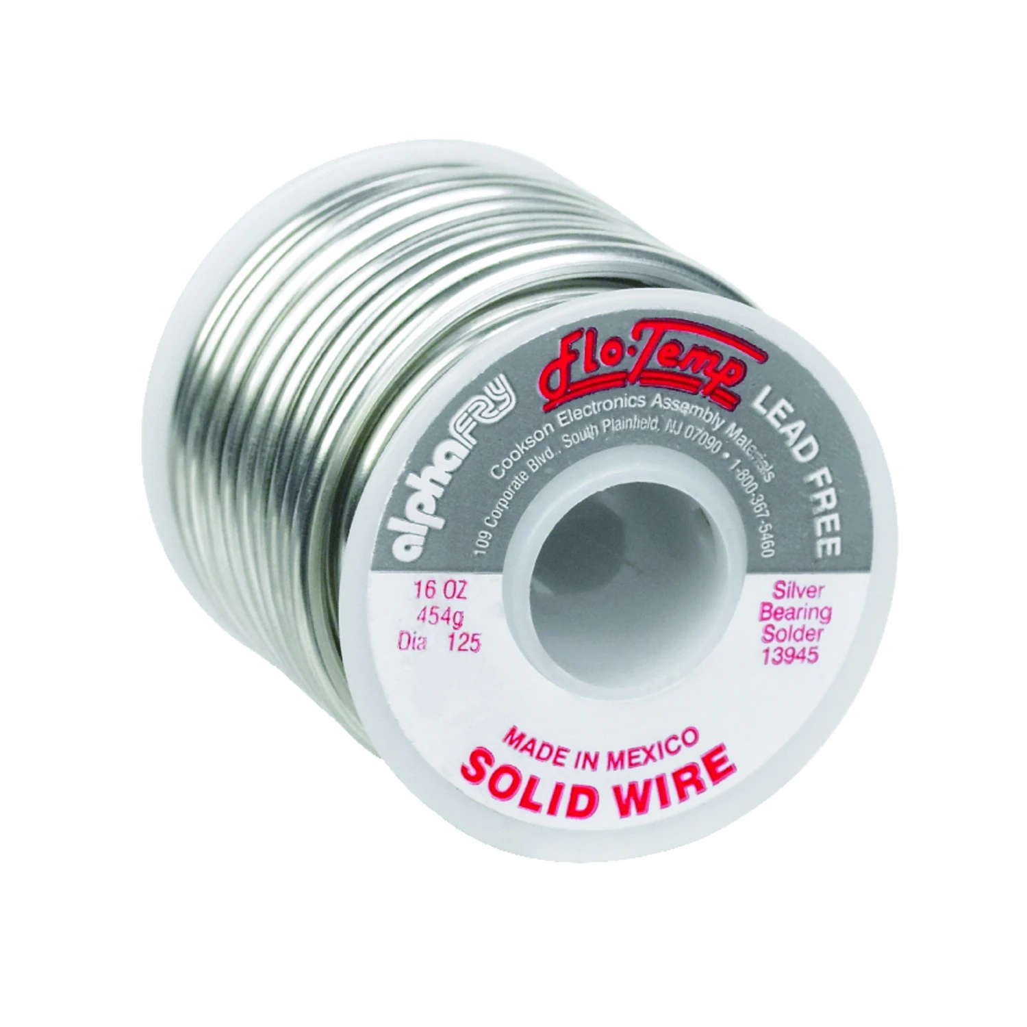 Lead-free Plumbing Solder 16 Ounce 0.125 Inch Diameter