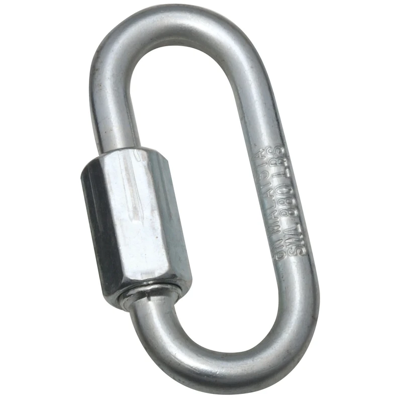 Zinc Plated Chain Quick Connecting Link, 1/4 Inch Size