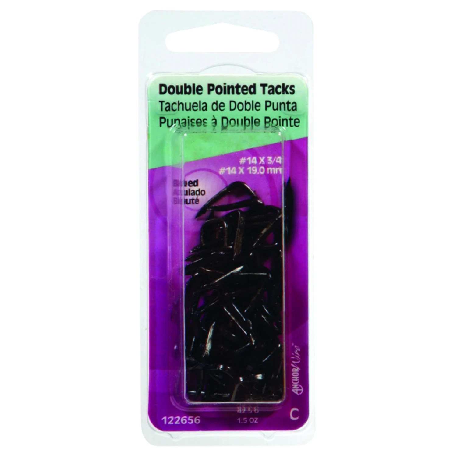#14 Blued Double-point Tack, 5/8-in., 1.5-oz.