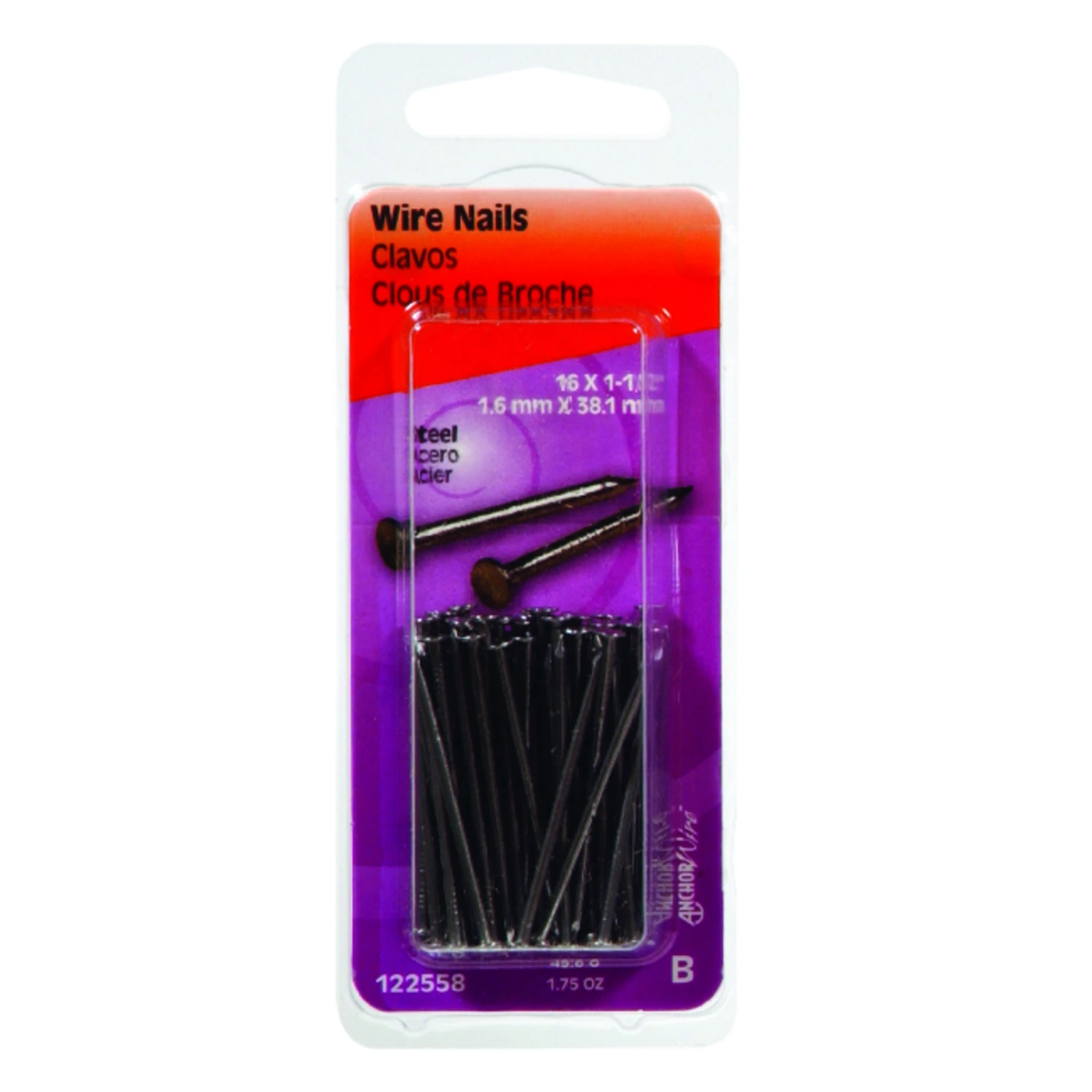 Bright Wire Nails, 0.75 Ounce, 1.5 Inch By 16 Inch