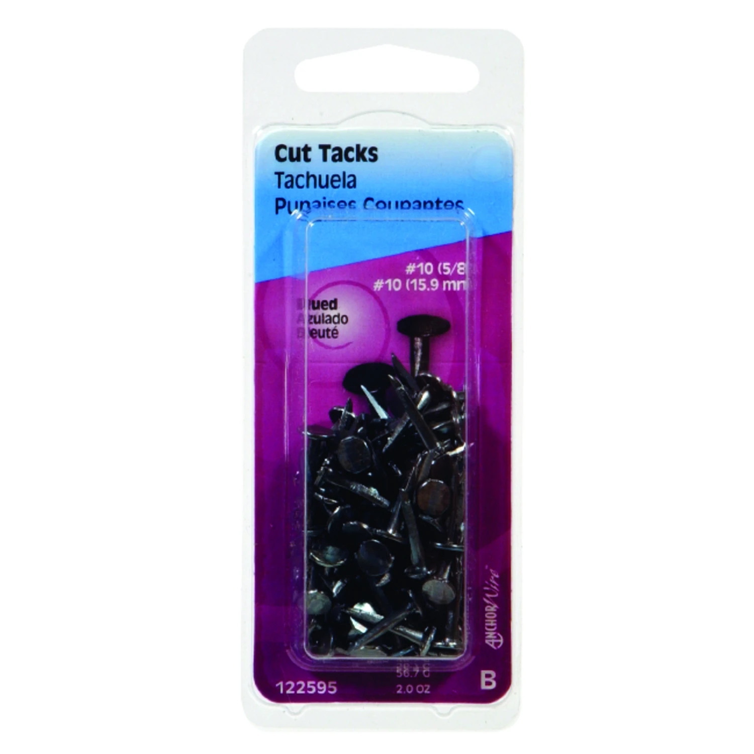 Cut Tacks, #10 Blued, 5/8-in., 2-oz.