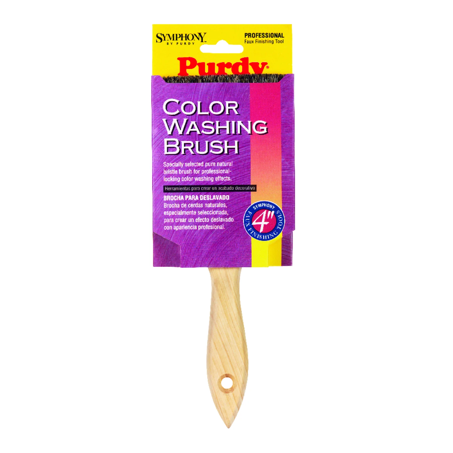 Symphony 4 Inch Color Washing Brush - Natural Bristle Applicator