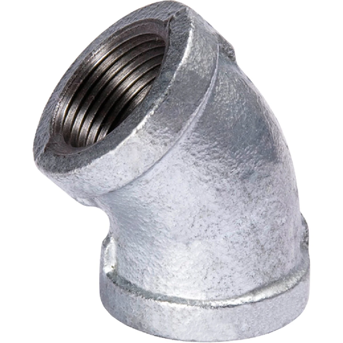 1/2 In. 45 Degree Galvanized Malleable Iron Elbow Fitting