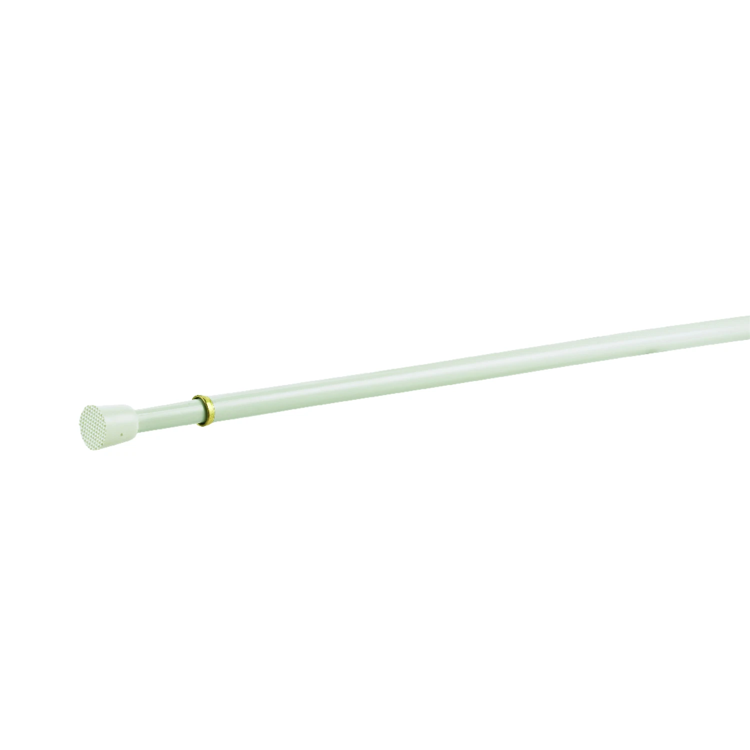 Strafford White Spring Tension Rod Adjustable From 7/16 Inch Diameter By 28 To 48 Inch Length