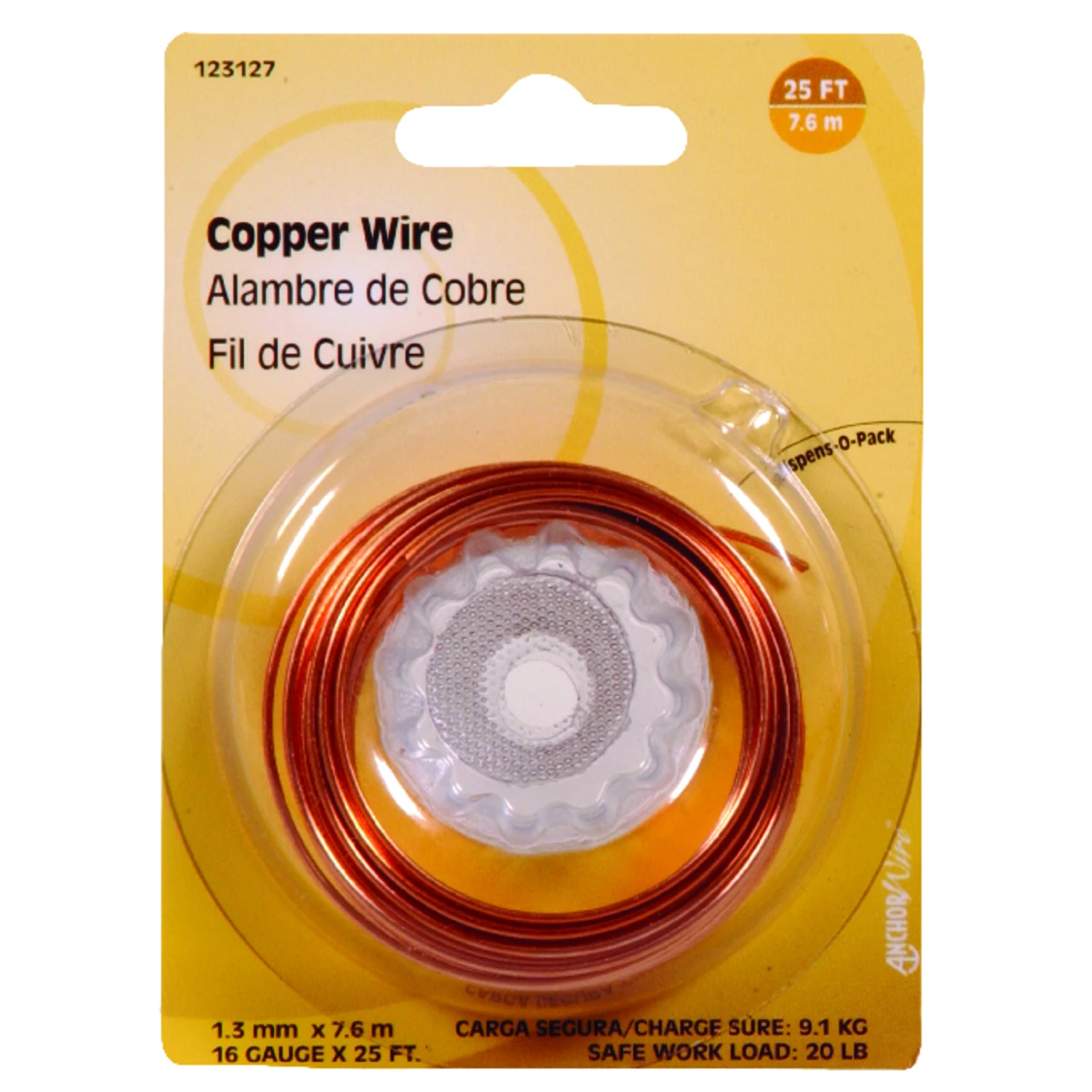 16-gauge Solid Copper Electrical Wire, 25 Feet Length