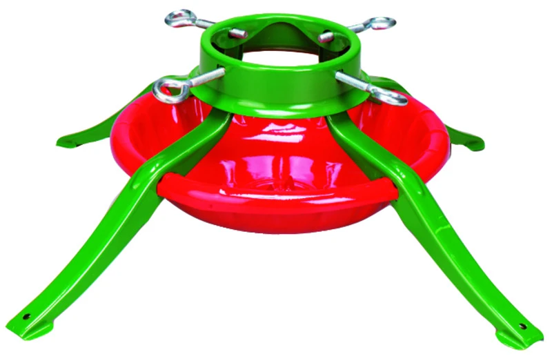 Christmas Tree Stand Red And Green Steel 23 Inch Base For Trees Up To 7 Feet