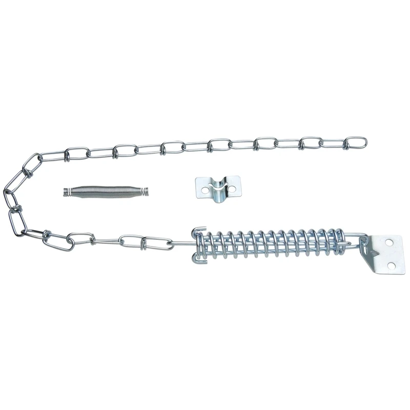 Zinc Spring And Chain Doorstop With Durable Metal Construction