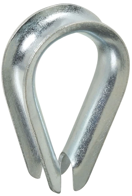 Zinc Plated Rope Thimble, 1/2 Inch Size For Cable Protection