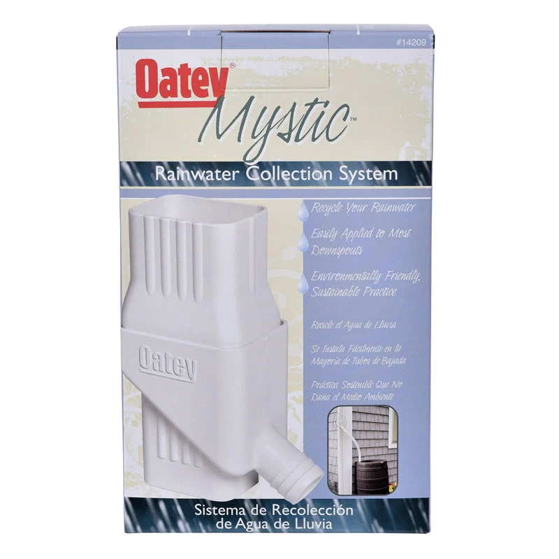 Mystic Rainwater Collection System, 8 In. H X 4 In. W X 6 In. L, White Plastic