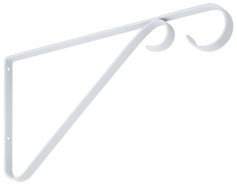 White Hanging Plant Bracket, 9 Inch, Supports Up To 15 Pounds