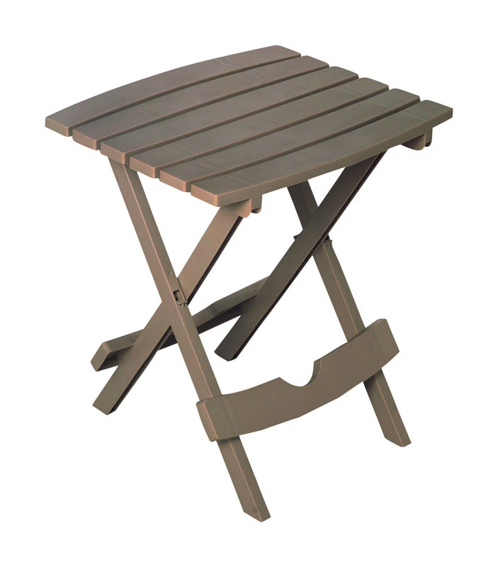 Quik Fold Resin Patio Side Table In Portobello Color