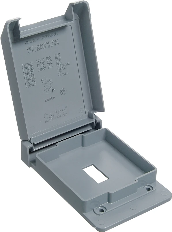 Weatherproof Single Gang Polyvinyl Chloride Switch Cover For Outdoor Use