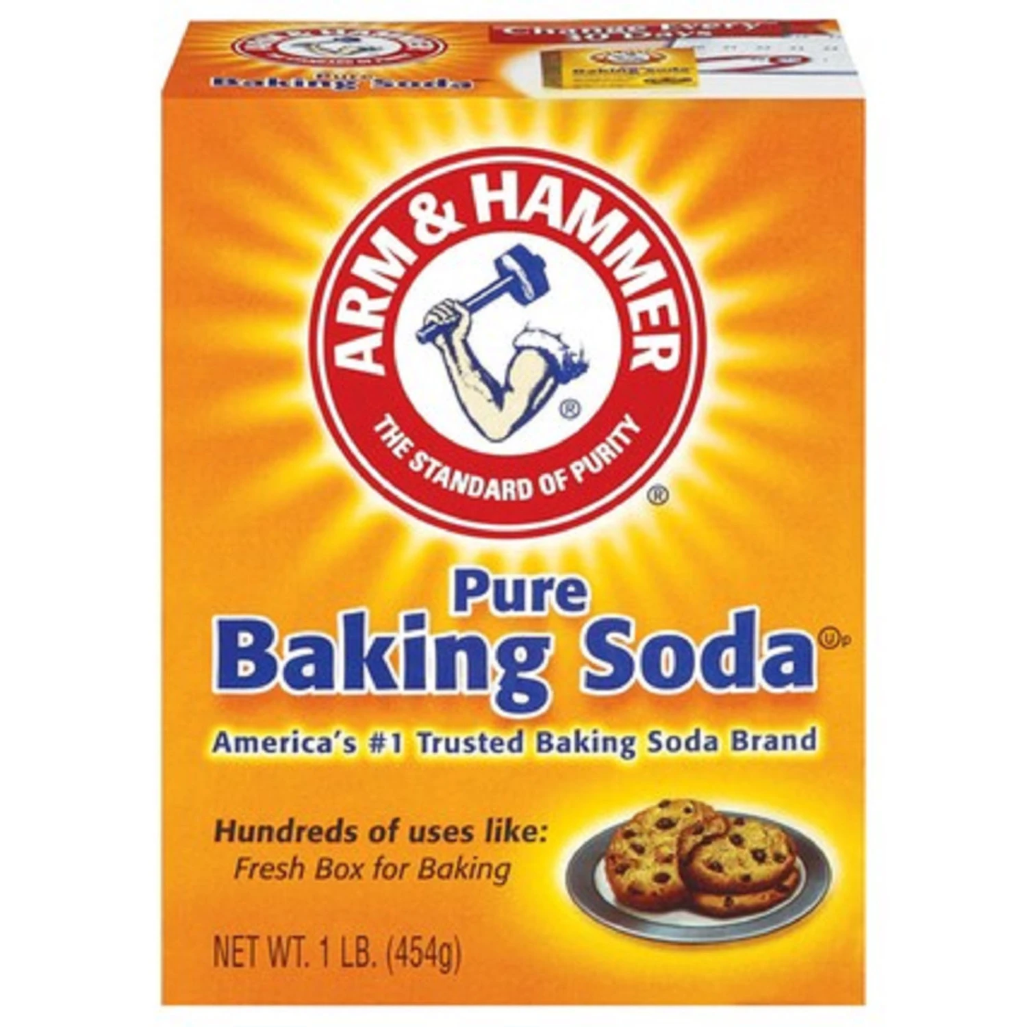 Baking Soda, 16 Ounce Container, Multipurpose Household And Cleaning Use