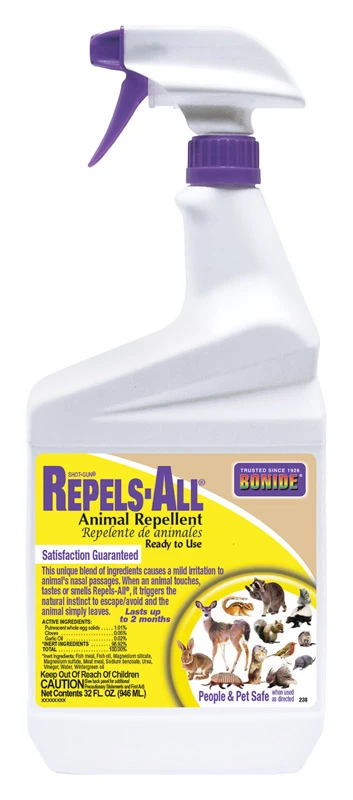 Repels-all Animal Repellent Spray For Deer And Rabbits, 32 Ounce Bottle