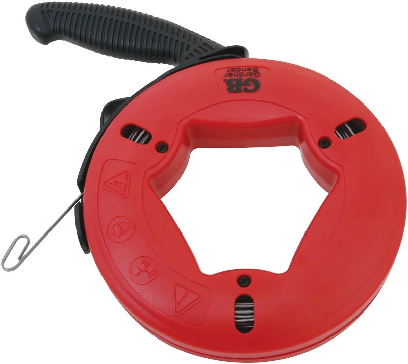 1/8-in. Upper Hand Carbon Steel Wire Fish Tape With Handle, 65-ft.