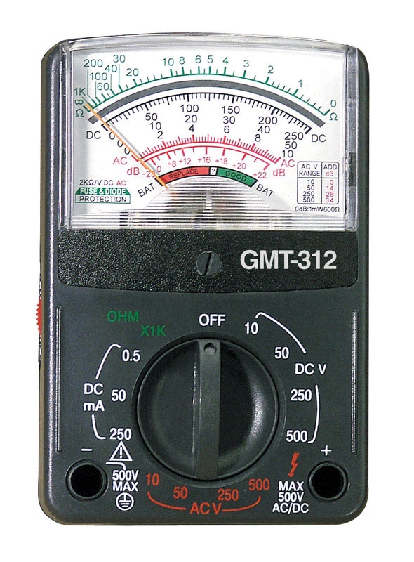 12-range Analog Multimeter Tester, Pocket Sized For Electrical Measurements