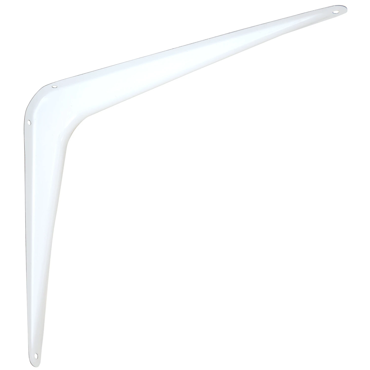 White Steel Shelf Bracket, 10 Inches By 12 Inches