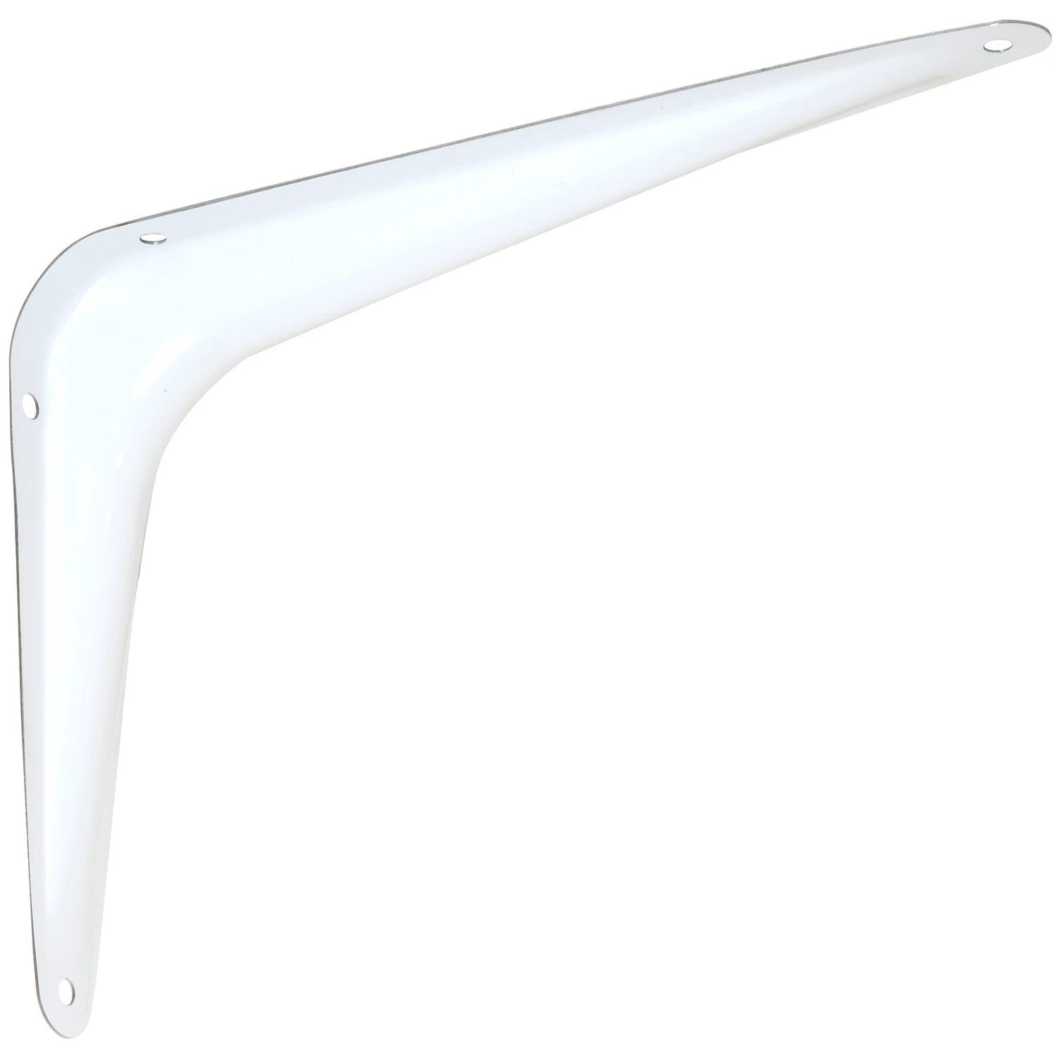 White Steel Shelf Bracket, 6 Inches By 8 Inches
