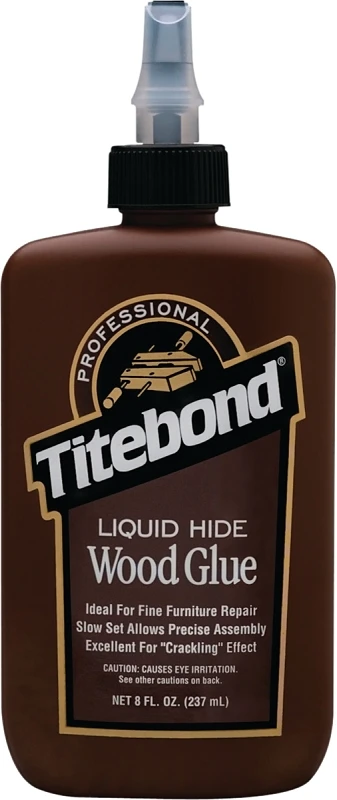 Liquid Hide Glue, 8 Ounce Bottle, Strong Adhesive For Woodworking And Repairs