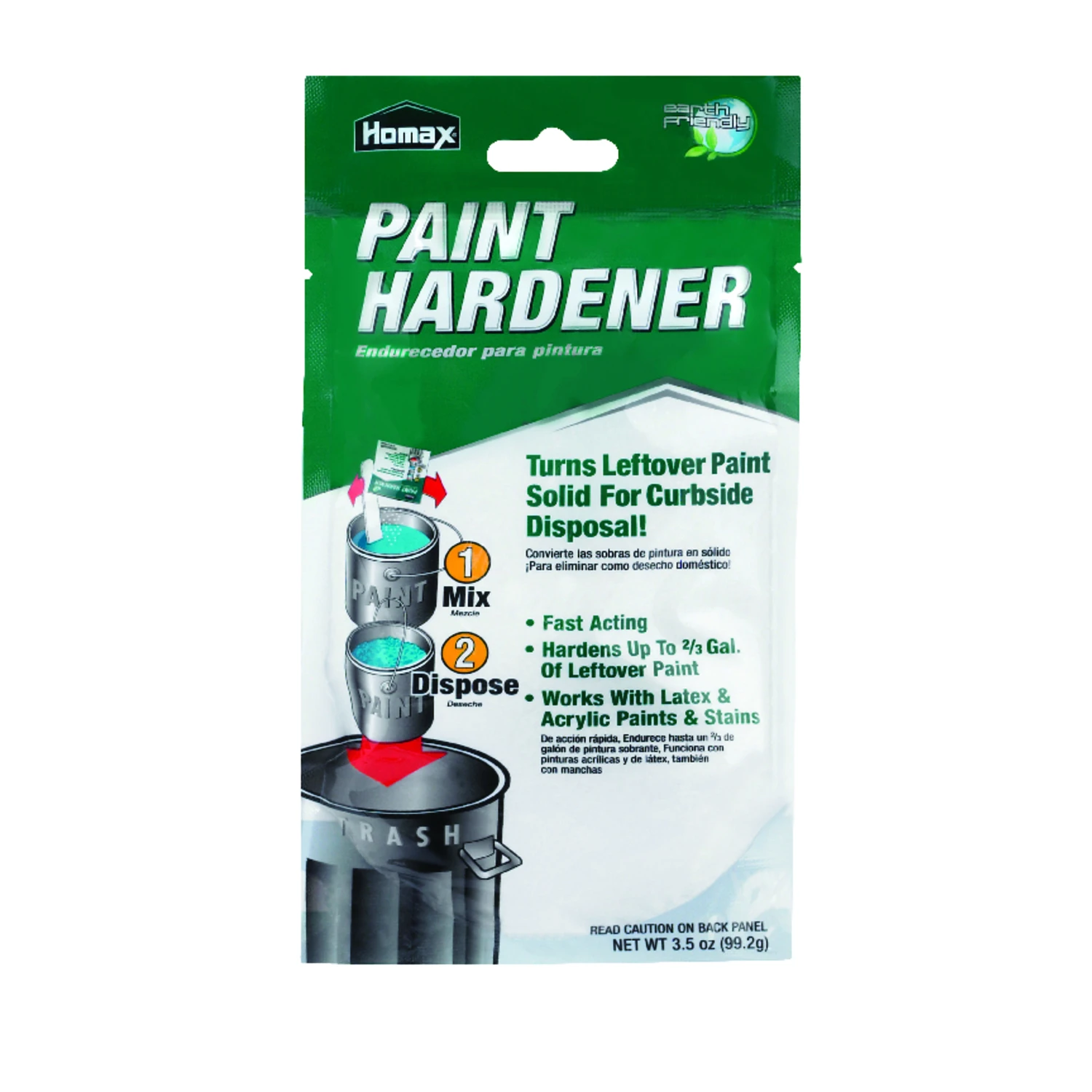 Waste Away Paint Hardener, 3.5 Ounce Bottle For Quick Paint Solidification