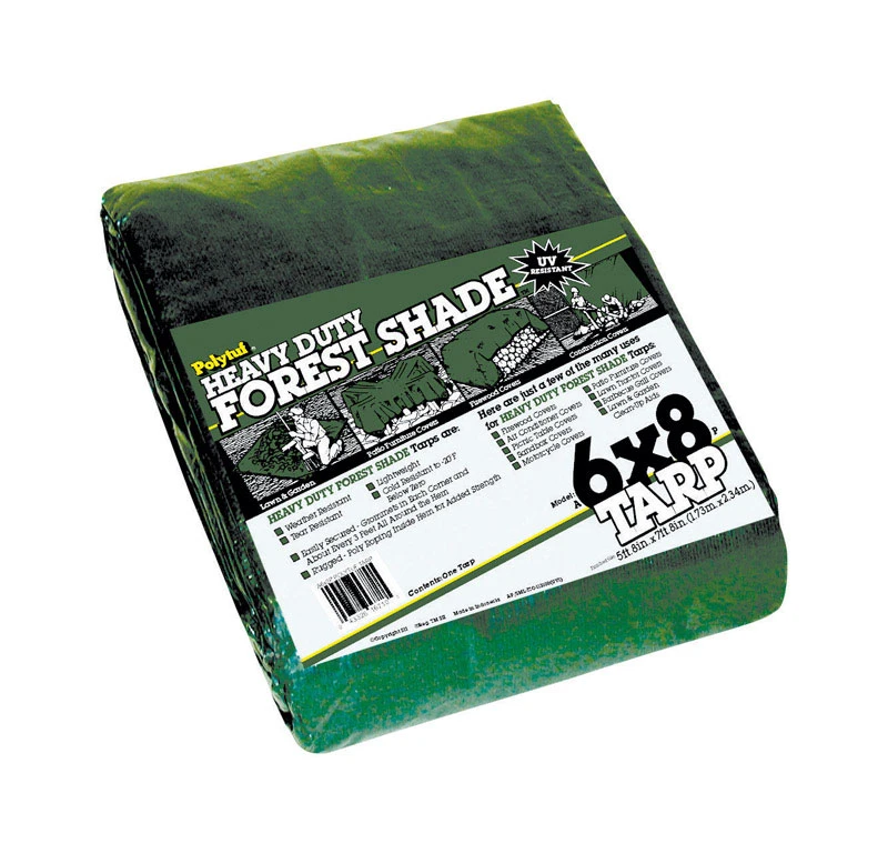 Polytuf 6 Ft. W X 8 Ft. L Heavy Duty Polyethylene Tarp Green