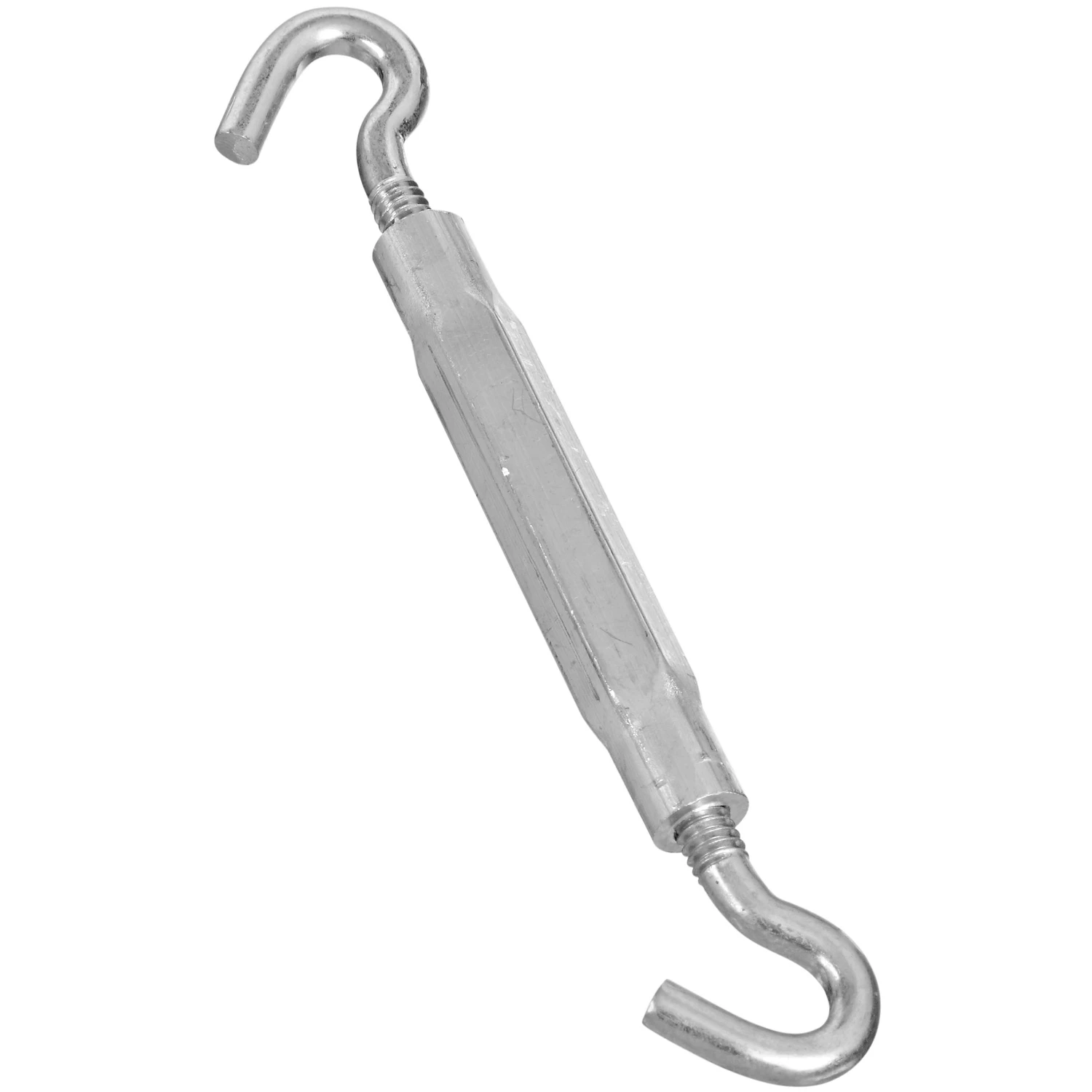 Zinc Plated Hook To Hook Turnbuckle, 1/4 Inch By 7 And 1/2 Inch