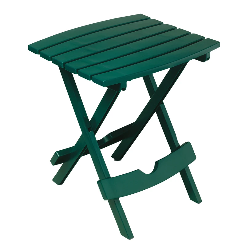 Quik Fold Patio Side Table, Resin, Hunter Green